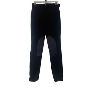 TuffRider Ribb Lowrise Black Knee‎ Patch Ladies Equestrian Breeches Size 26